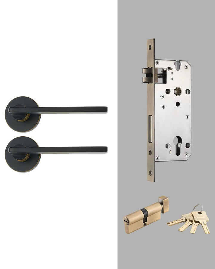 CONNEL Solid Brass Lever Door Handle Set - Luxury Handles