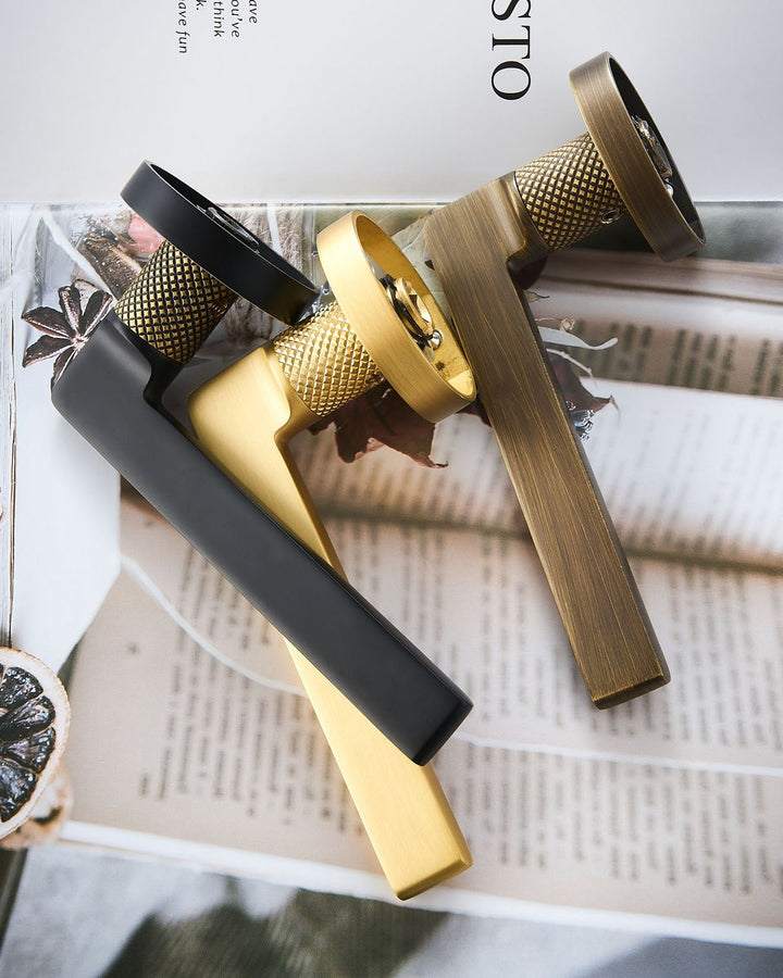 CONNEL Solid Brass Lever Door Handle Set - Luxury Handles