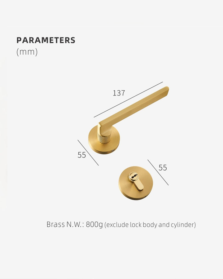 CONNEL Solid Brass Lever Door Handle Set - Luxury Handles