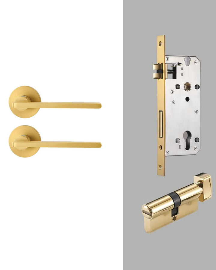 CONNEL Solid Brass Lever Door Handle Set - Luxury Handles
