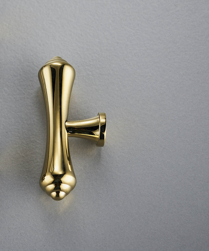 COTTAGE Solid Brass Curved T-Bar - Luxury Handles