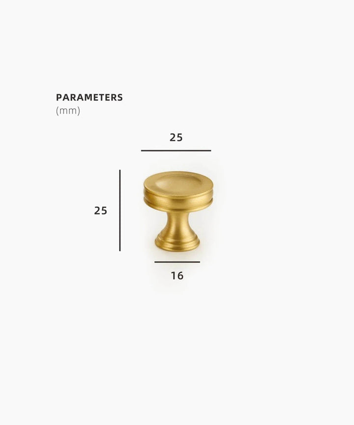 COTTAGE Solid Brass Embossed Circular Knob - Luxury Handles