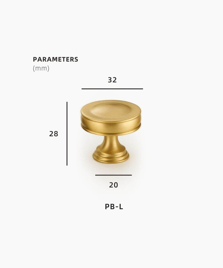 COTTAGE Solid Brass Embossed Circular Knob - Luxury Handles