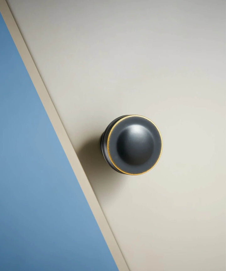 COTTAGE Solid Brass Embossed Circular Knob - Luxury Handles