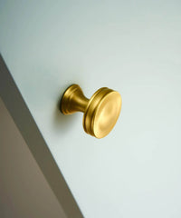 COTTAGE Solid Brass Embossed Circular Knob
