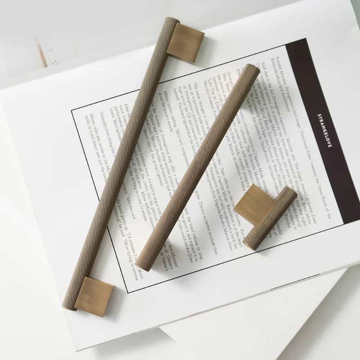 CULINA Knurled Solid Brass Kitchen & Cabinet Handle