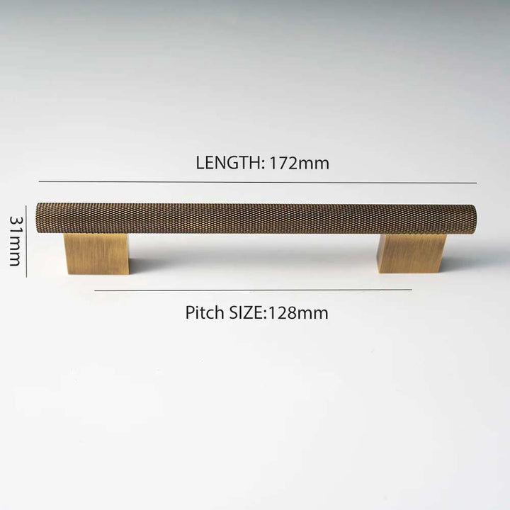 CULINA Knurled Solid Brass Kitchen & Cabinet Handle length 172mm