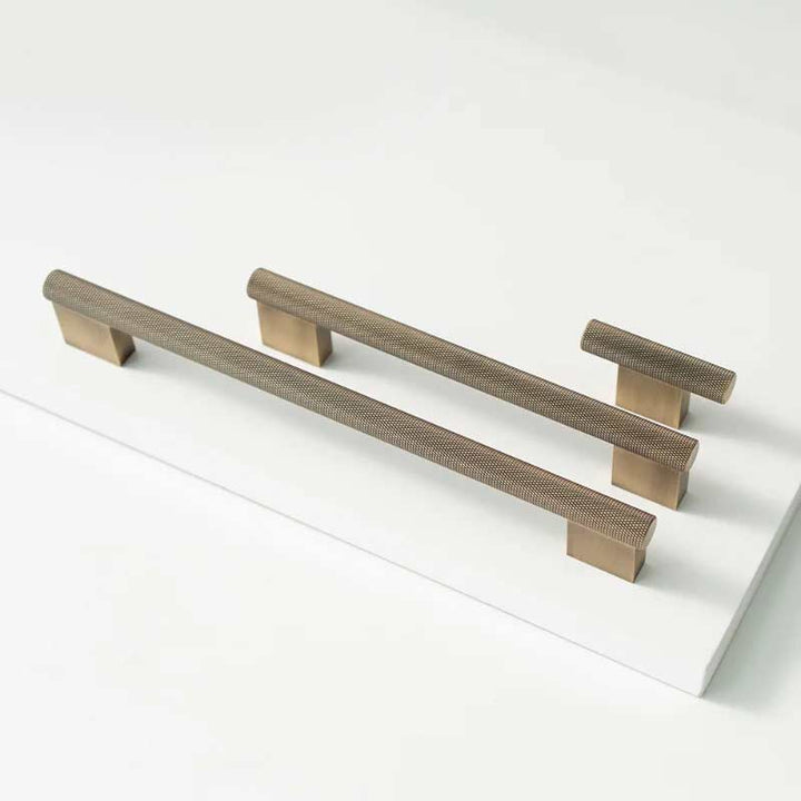 CULINA Knurled Solid Brass Kitchen & Cabinet Handle