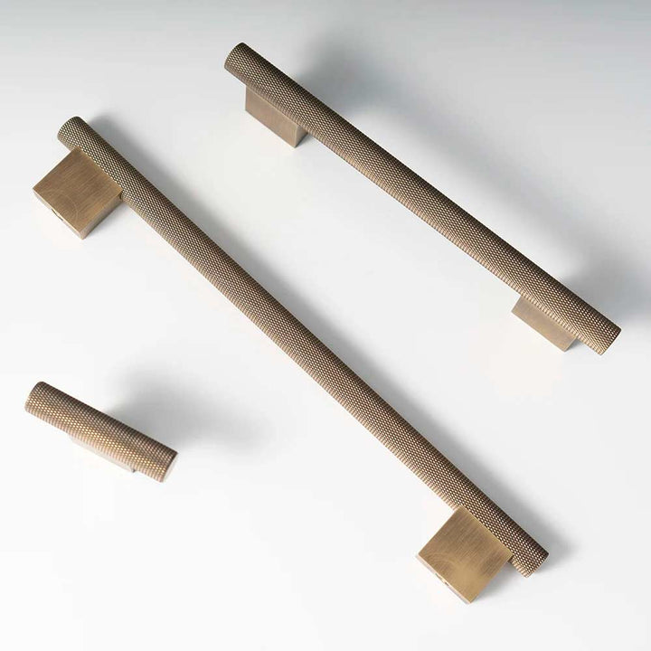 CULINA Knurled Solid Brass Kitchen & Cabinet Handle