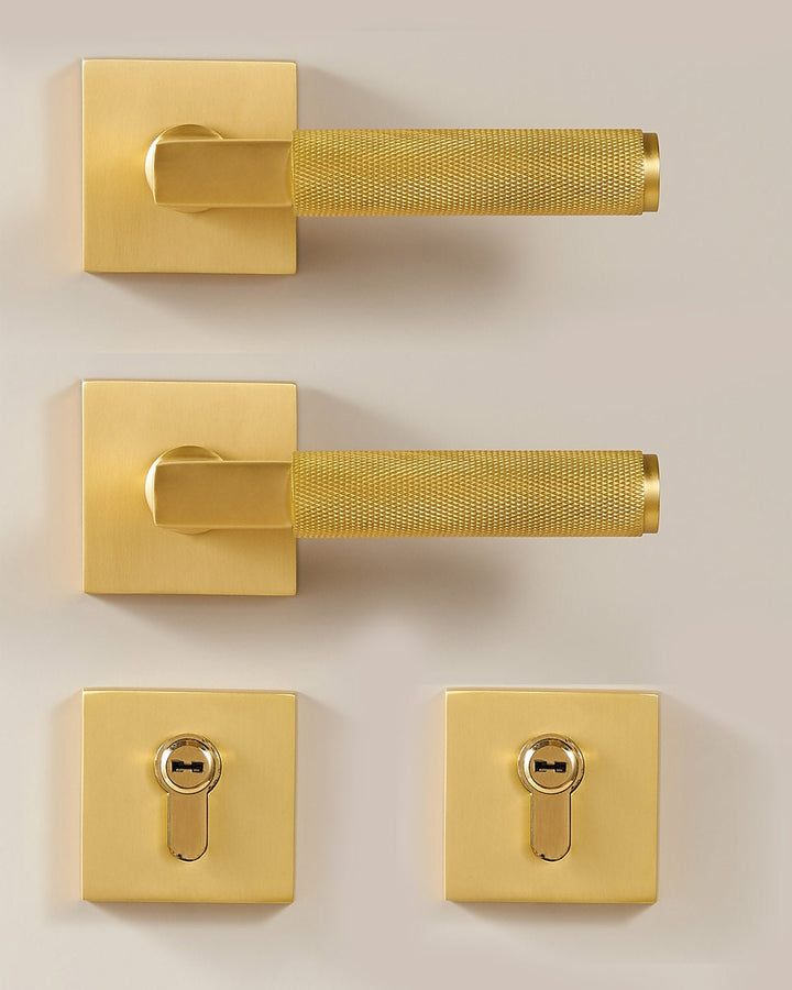 DEVON Solid Brass Lever Door Handles Set - Luxury Handles