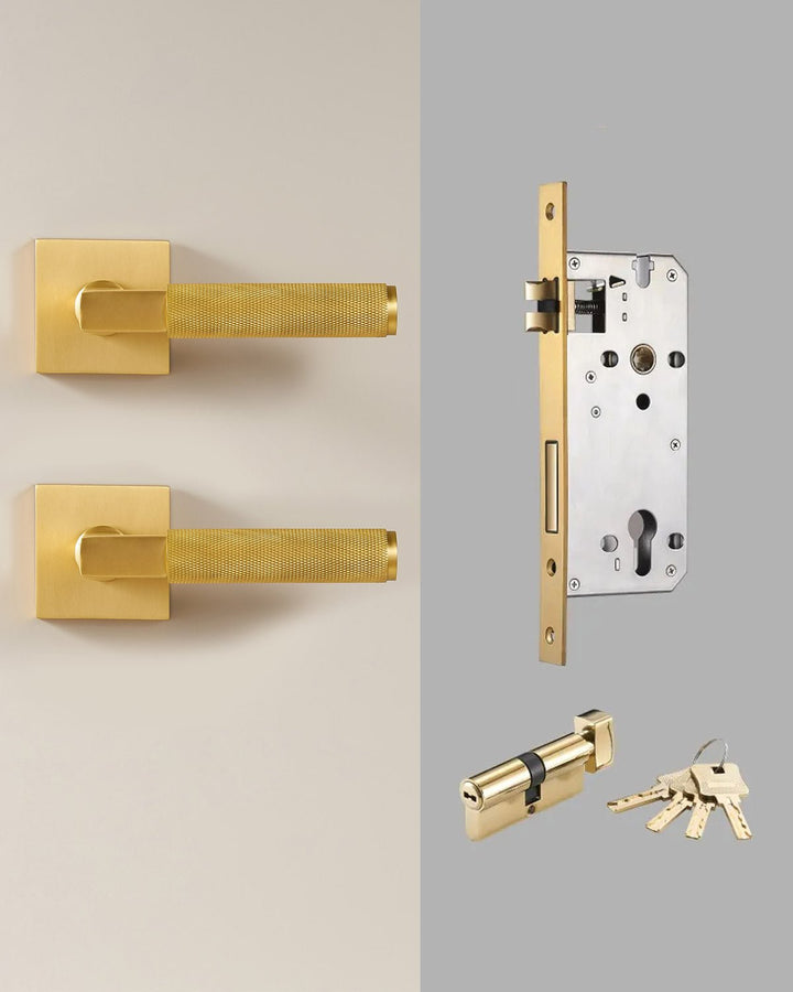 DEVON Solid Brass Lever Door Handles Set - Luxury Handles