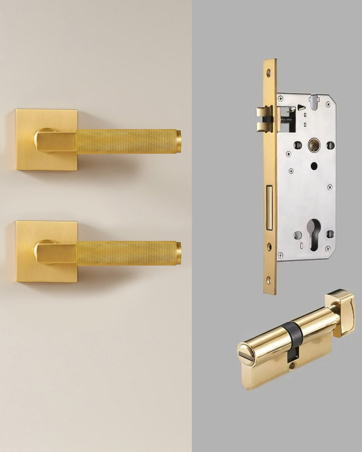 DEVON Solid Brass Lever Door Handles Set - Luxury Handles