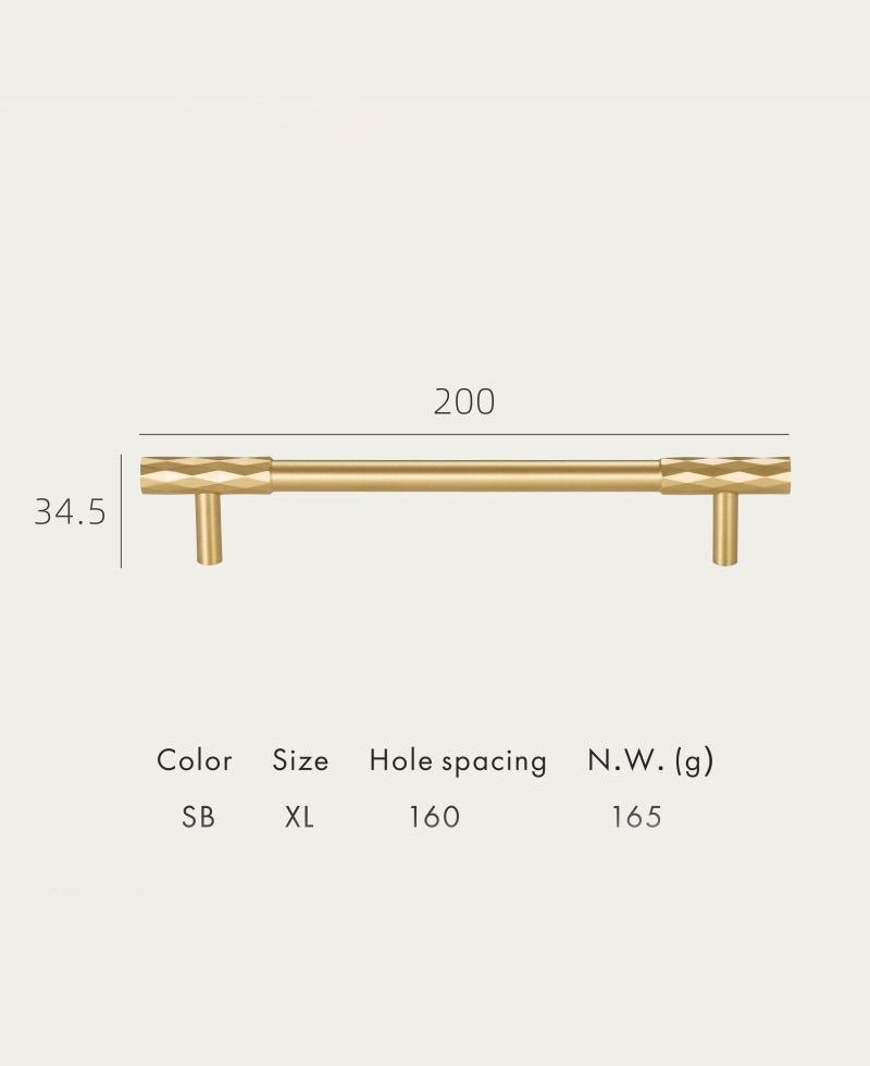DIAMOND Solid Brass Edge Kitchen & Cabinet Handle, premium quality ...
