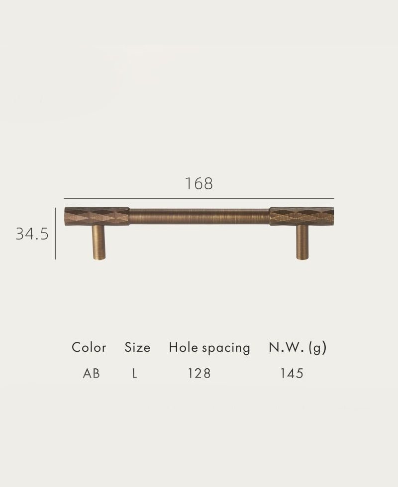 DIAMOND Solid Brass Edge Kitchen & Cabinet Handle, premium quality ...