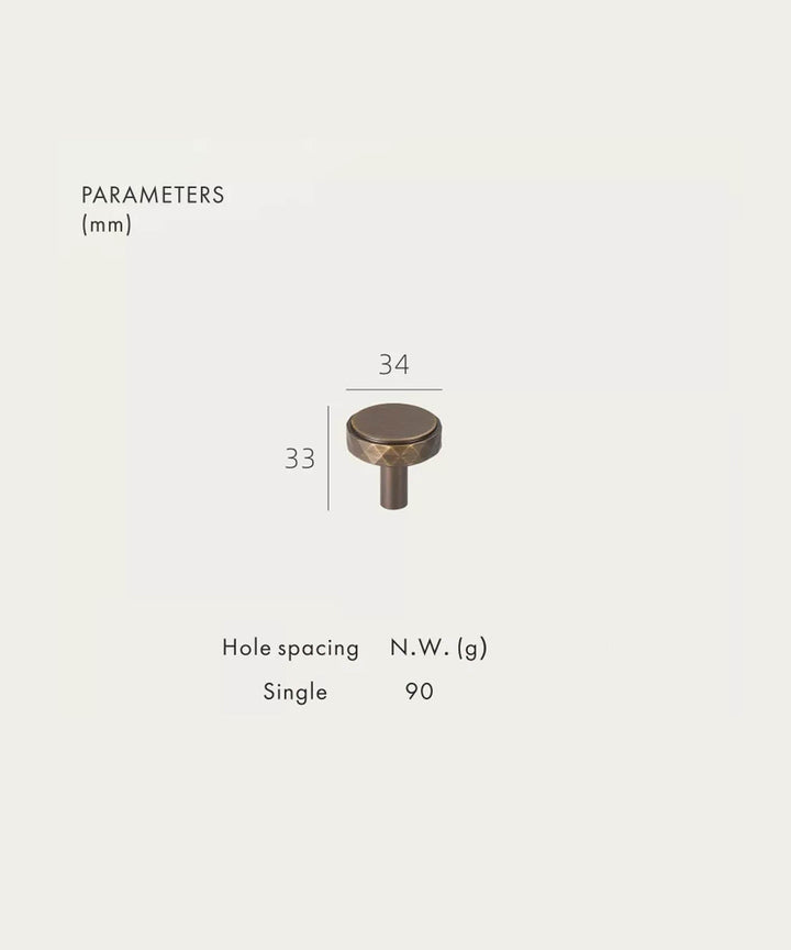 DIAMOND Solid Brass Knob - Luxury Handles