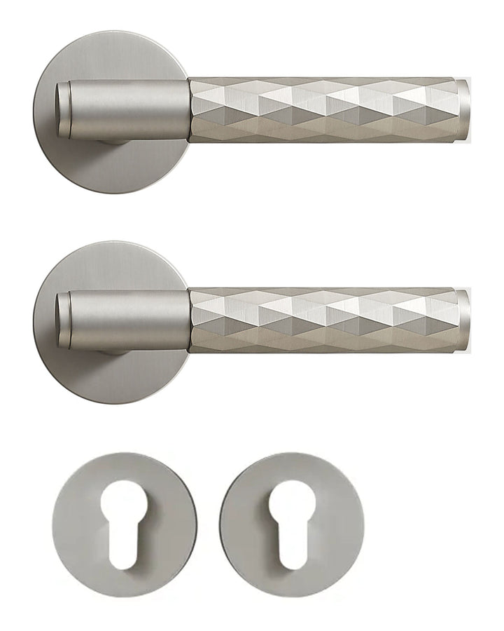 DIAMOND Solid Brass Lever Door Handles Set - Luxury Handles