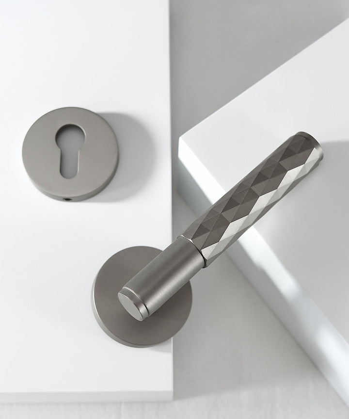 DIAMOND Solid Brass Lever Door Handles Set - Luxury Handles