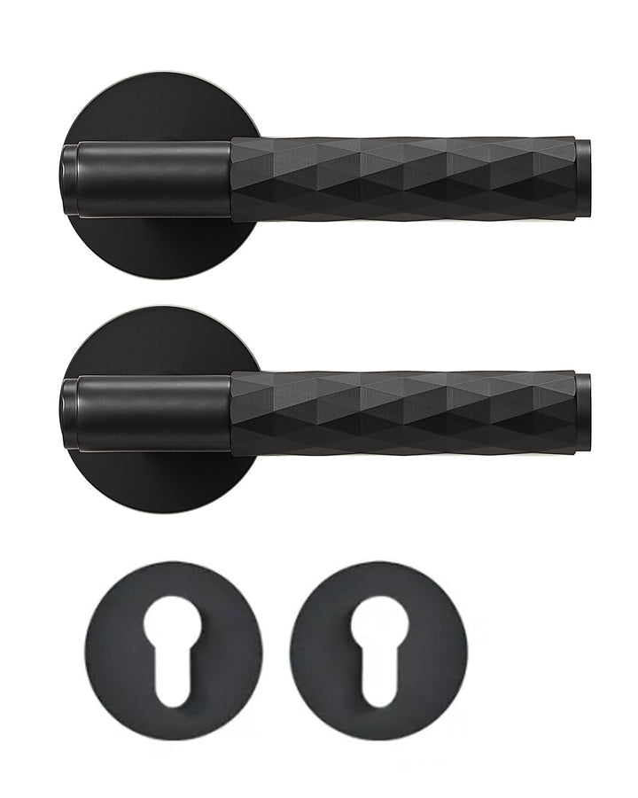 DIAMOND Solid Brass Lever Door Handles Set - Luxury Handles