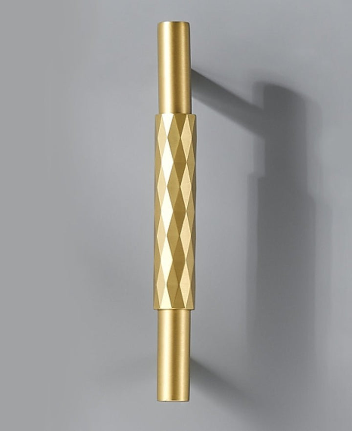 DIAMOND Solid Brass Mid Kitchen & Cabinet Handle - Luxury Handles
