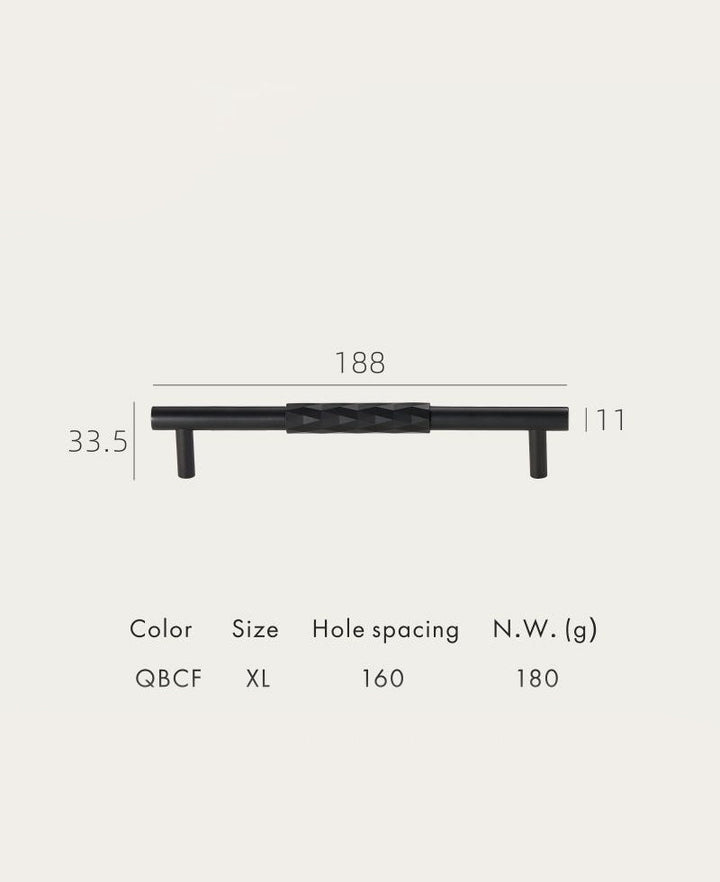 DIAMOND Solid Brass Mid Kitchen & Cabinet Handle - Luxury Handles
