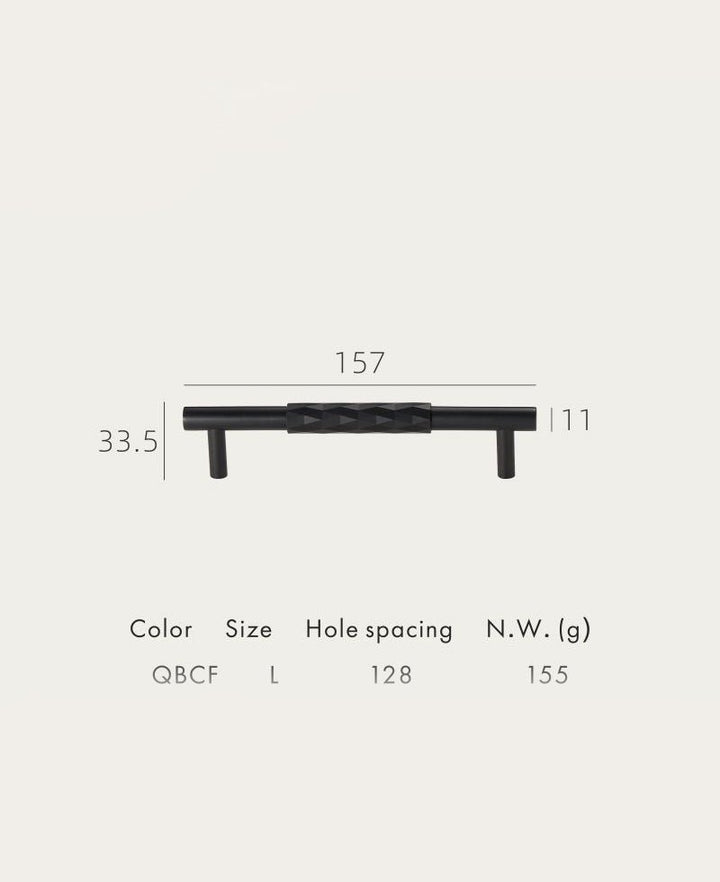 DIAMOND Solid Brass Mid Kitchen & Cabinet Handle - Luxury Handles