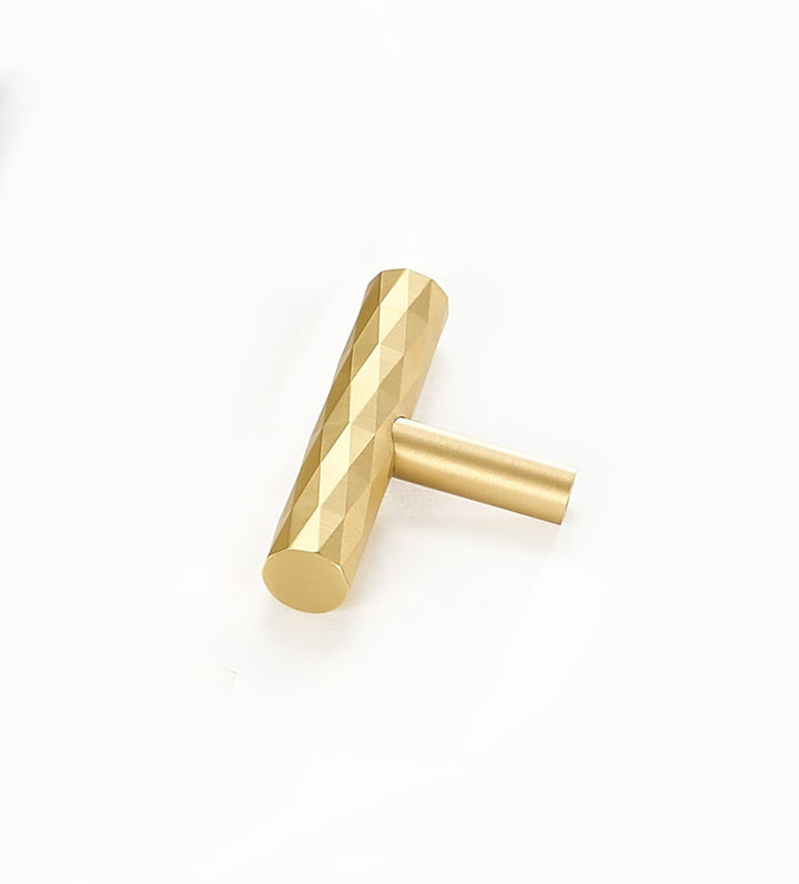DIAMOND Solid Brass T-Bar Handle - Luxury Handles