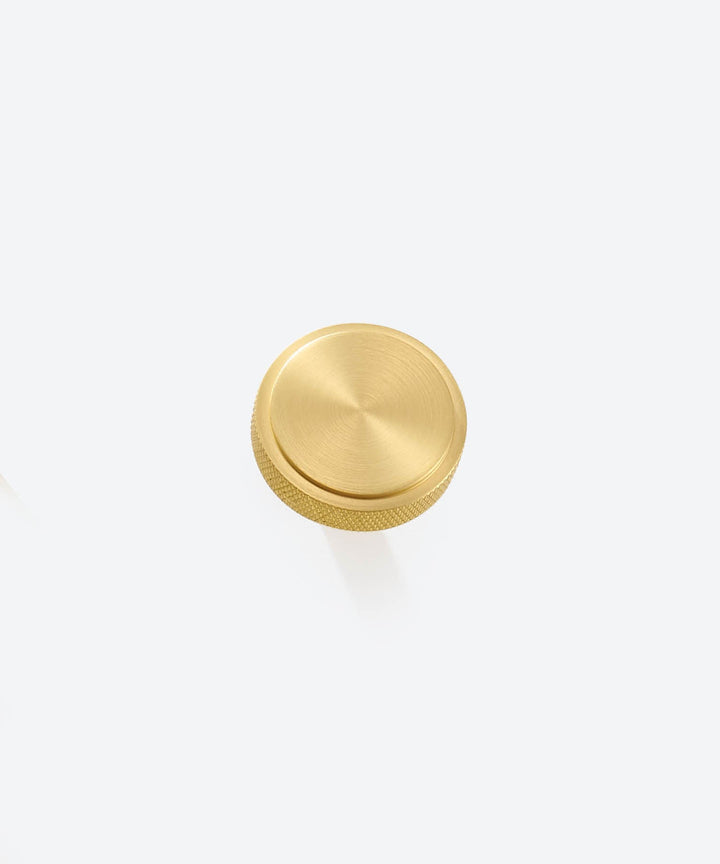 EDGE Knurled Solid Brass Circular Knob - Luxury Handles