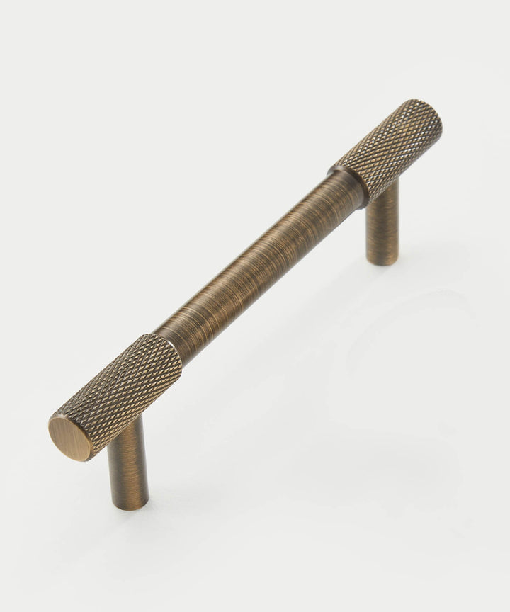 EDGE Knurled Solid Brass Kitchen & Cabinet Handle, premium quality cupboard & drawer pull handle