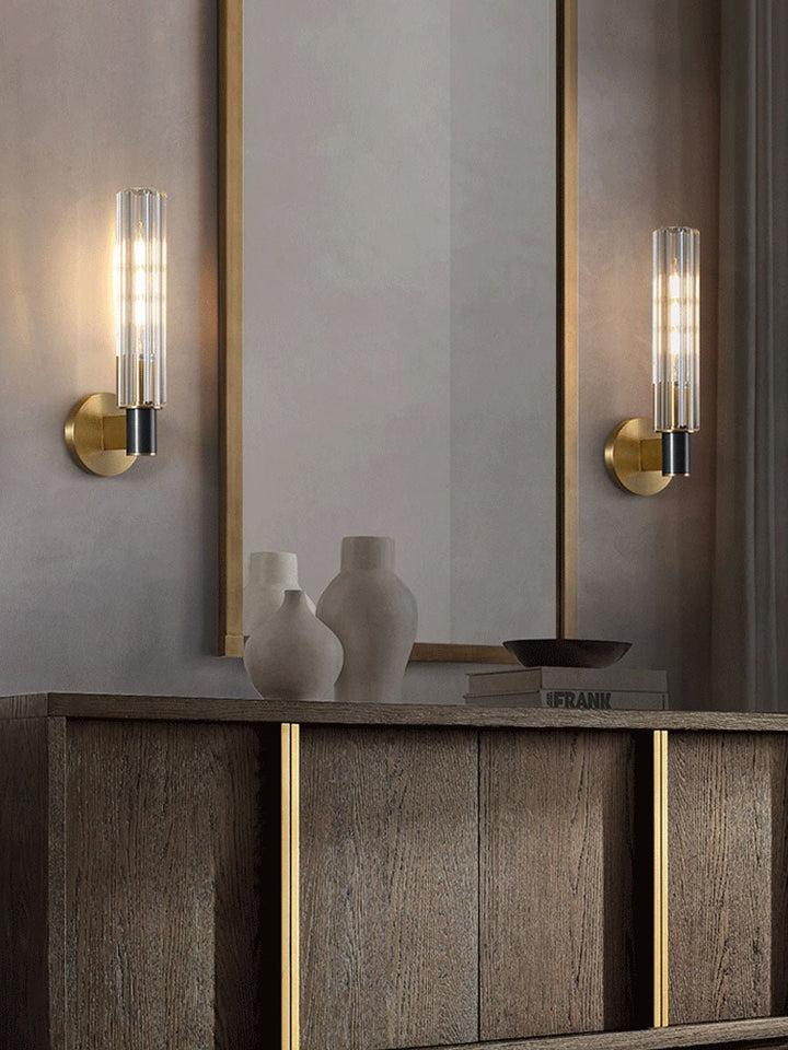 EDIRE Brass and Glass Wall Light - Luxury Handles