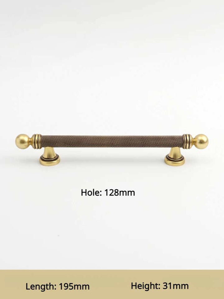 ELEGA Knurled Solid Brass Kitchen & Cabinet Handle Style B
