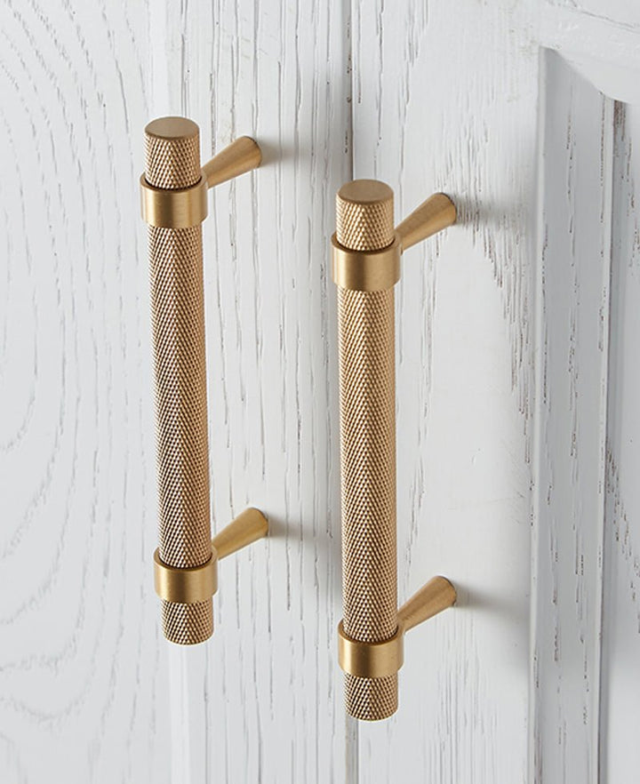 FLEX Knurled Solid Brass Kitchen & Cabinet Handle - Luxury Handles