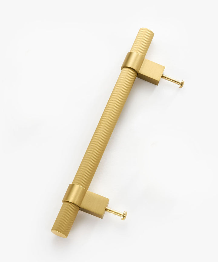 FLORENCE Knurled Solid Brass Kitchen & Cabinet Handle - Luxury Handles