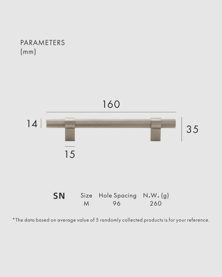 FLORENCE Knurled Solid Brass Kitchen & Cabinet Handle - Luxury Handles