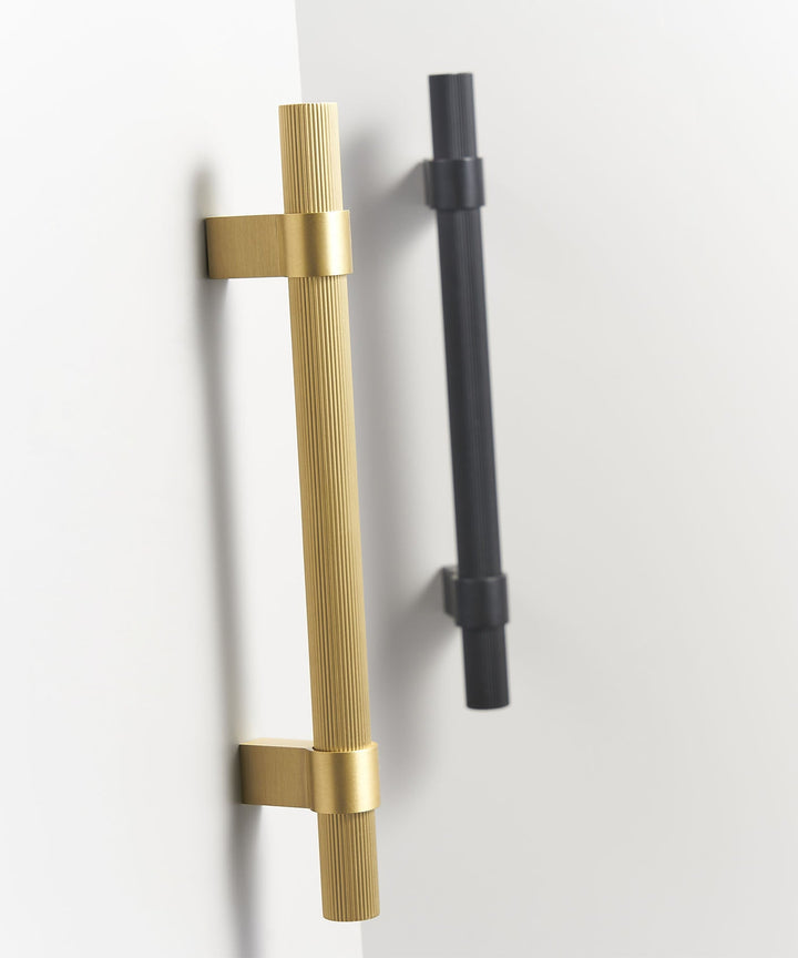 FLORENCE Knurled Solid Brass Kitchen & Cabinet Handle - Luxury Handles