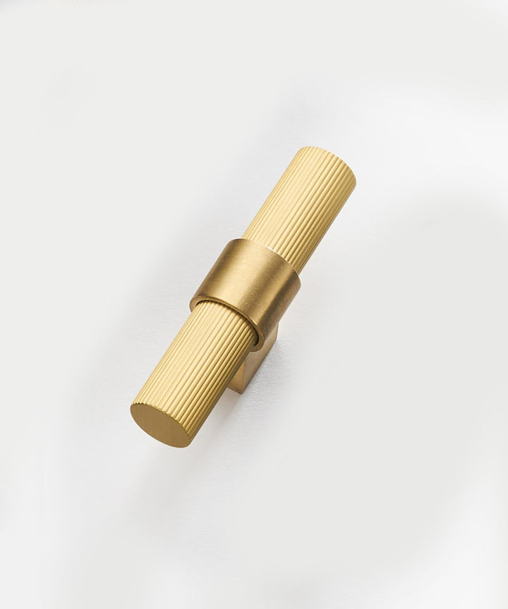 FLORENCE Knurled Solid Brass T-Bar Handle - Luxury Handles