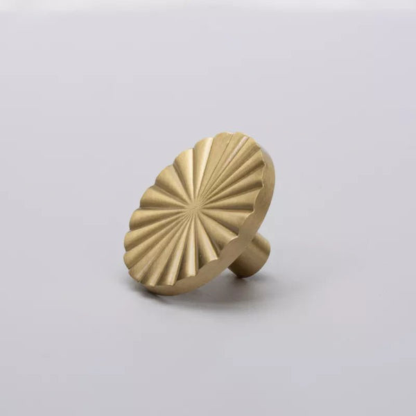 FLOW Solid Brass Circular Knob - Luxury Handles