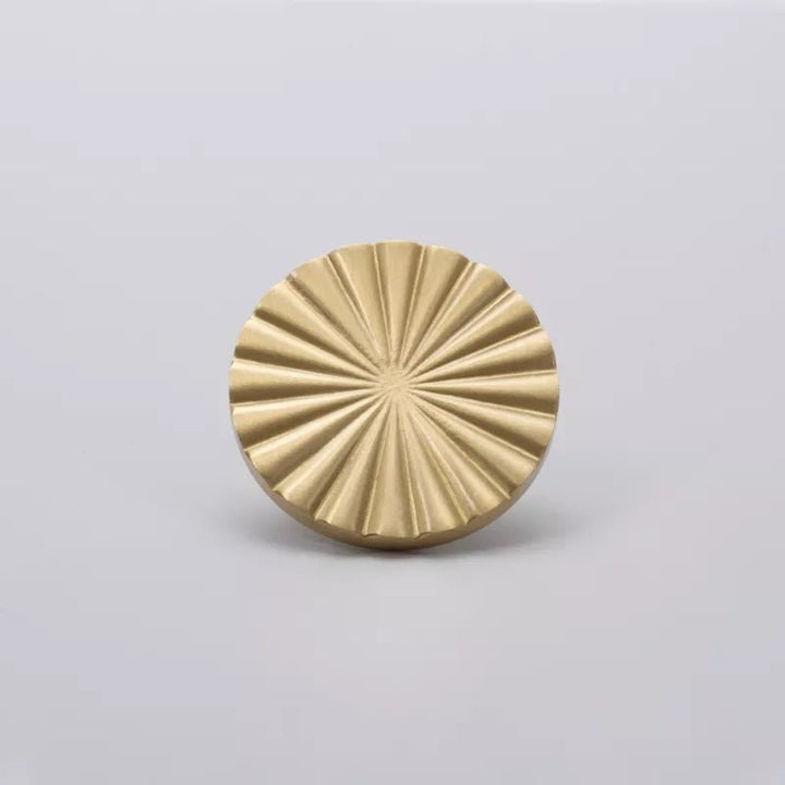 FLOW Solid Brass Circular Knob - Luxury Handles