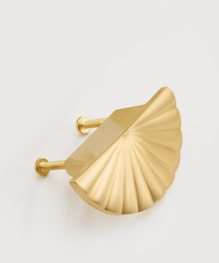 FLOW Solid Brass Half Circle Cabinet Pull - Luxury Handles