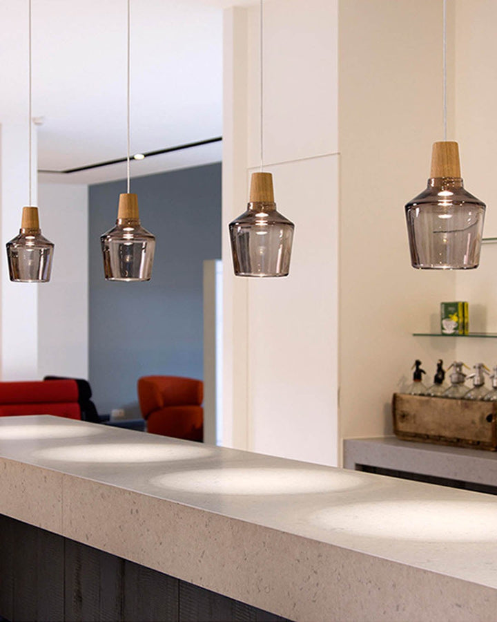 GWENTTIN Modern Contemporary Wooden And Glass Pendant light - Luxury Handles