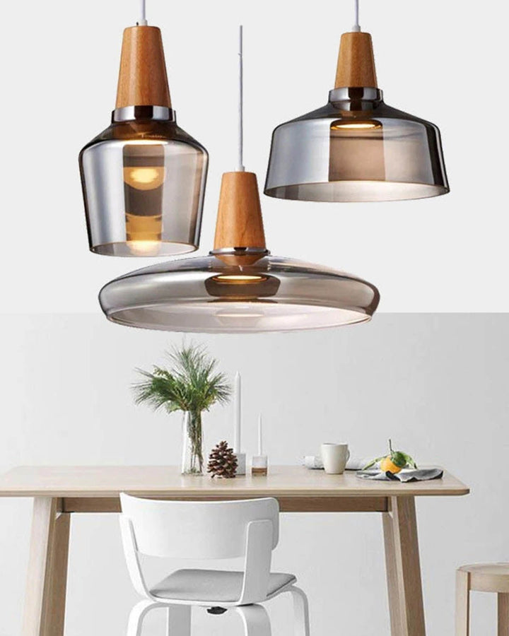 GWENTTIN Modern Contemporary Wooden And Glass Pendant light - Luxury Handles
