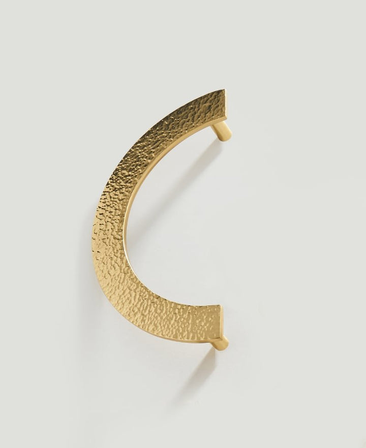 HAAM Solid Brass Hammered Half Moon Circle Pull - Luxury Handles