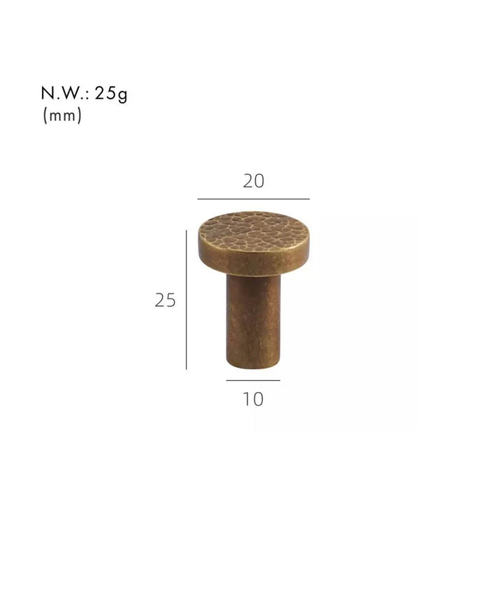 HAAM Solid Brass Hammered Silver Kitchen & Cabinet knob - Luxury Handles