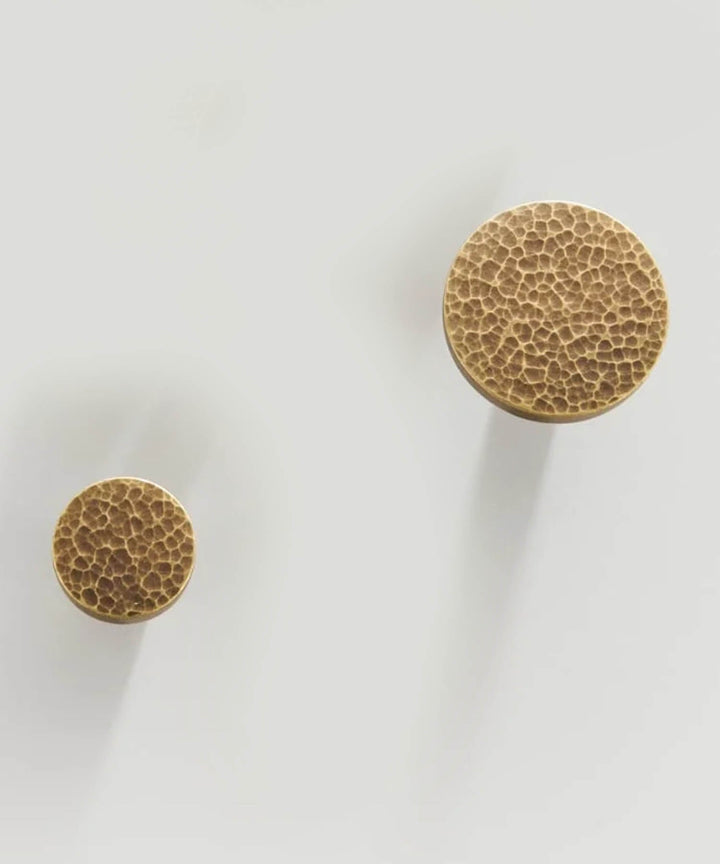 HAAM Solid Brass Hammered Silver Kitchen & Cabinet knob - Luxury Handles