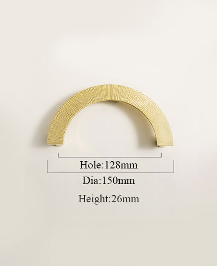 HAAM Solid Brass Strip Hammered Half Circle Cabinet Pull - Luxury Handles