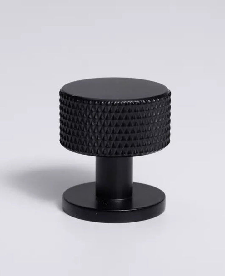 Knurled Solid Brass Cabinet Knob - Luxury Handles
