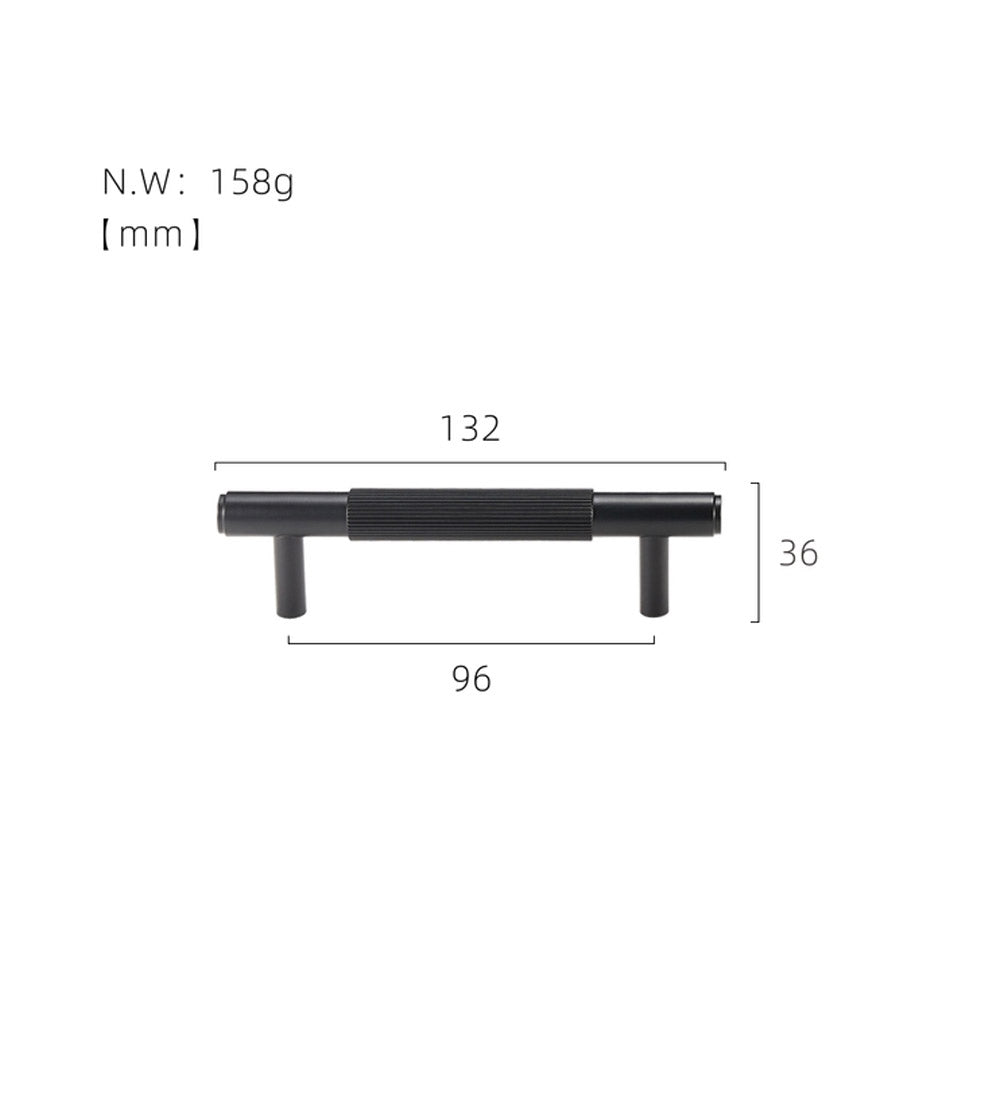 ELEVA Knurled Solid Brass Kitchen & Handle Luxury Handles