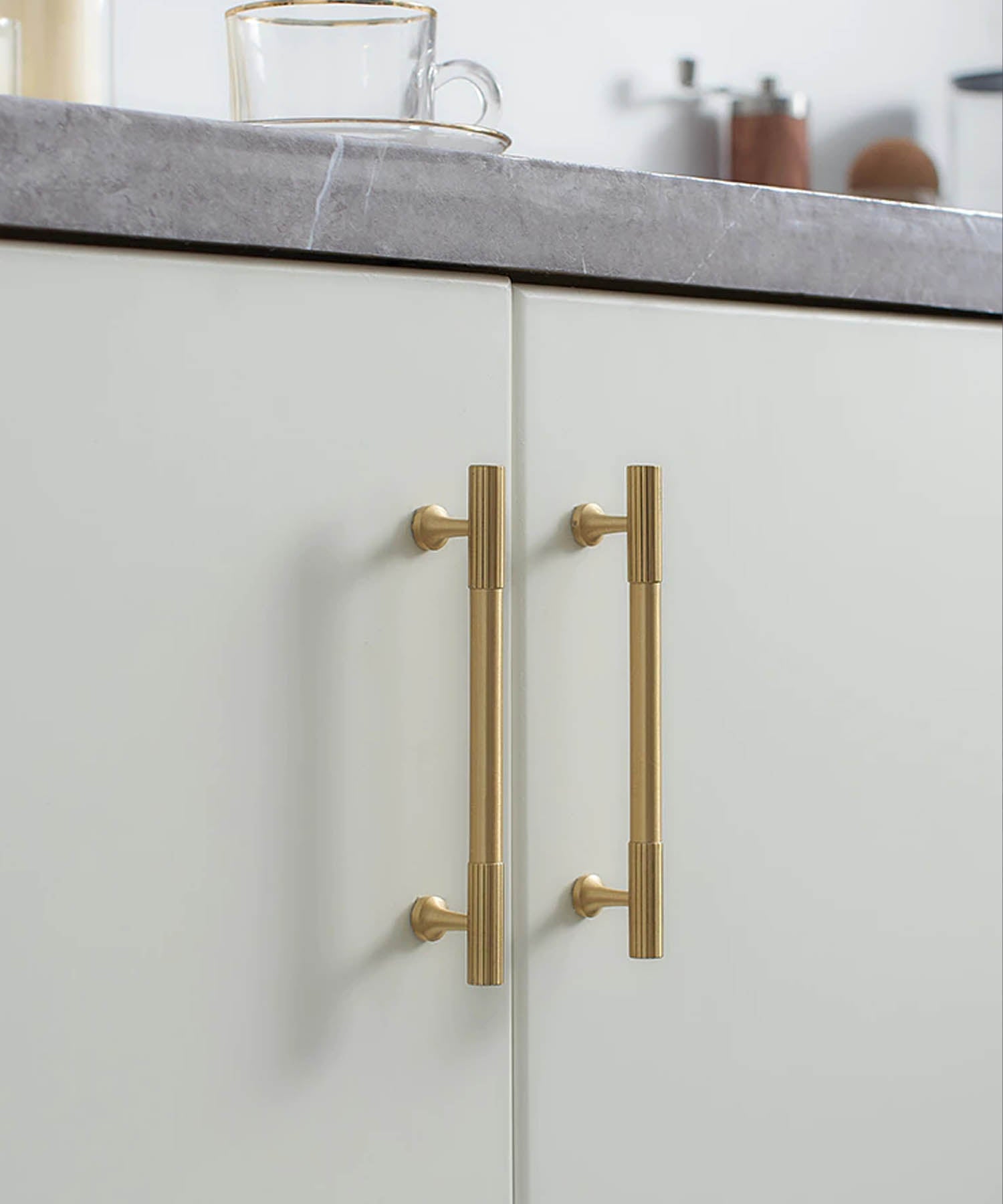Threaded Kitchen Handles LINIA Solid Brass Premium Kitchen & Cabinet Handles, cupboard and ...