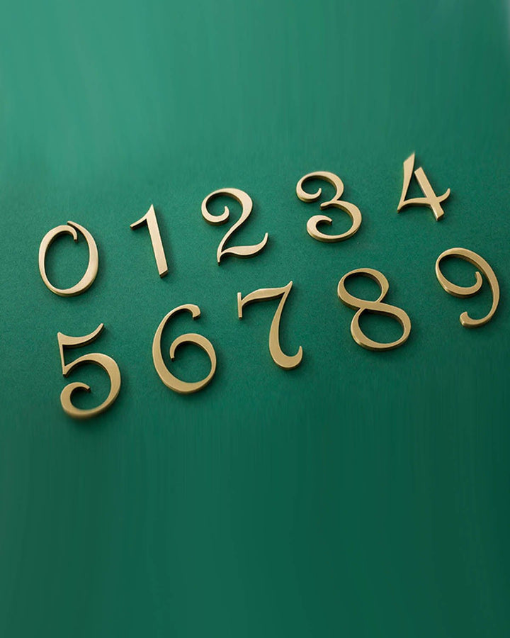 LUCIDIA Solid Brass House Numbers - Luxury Handles