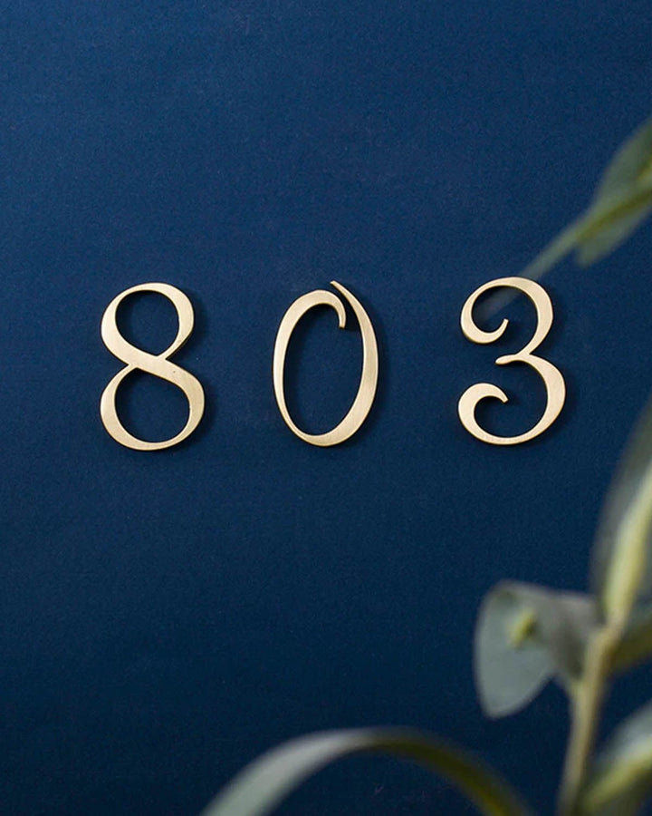 LUCIDIA Solid Brass House Numbers - Luxury Handles