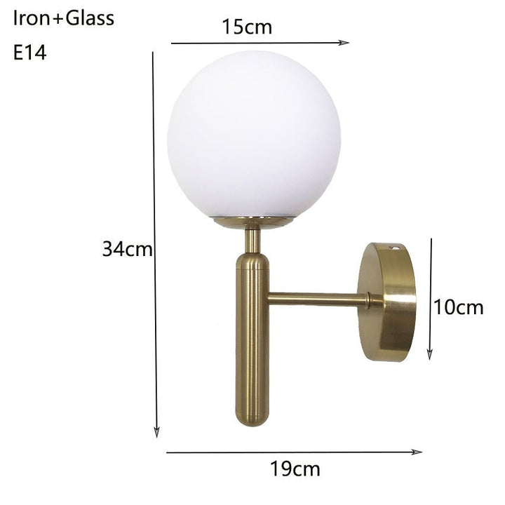 LUNA Spherical Glass Wall Light - Luxury Handles